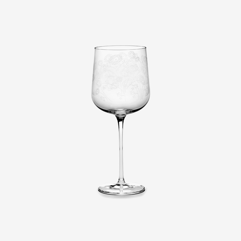 Набор из 4-х бокалов для красного вина Red Wine Glass Anemone Vaniglia Midnight Flowers by Marni 