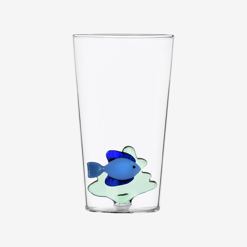 Стакан с рыбкой Blue Fish Green Seaweed 